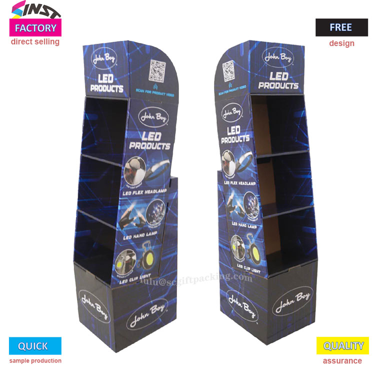 LED製品小売照明製品用段ボールディスプレイラック