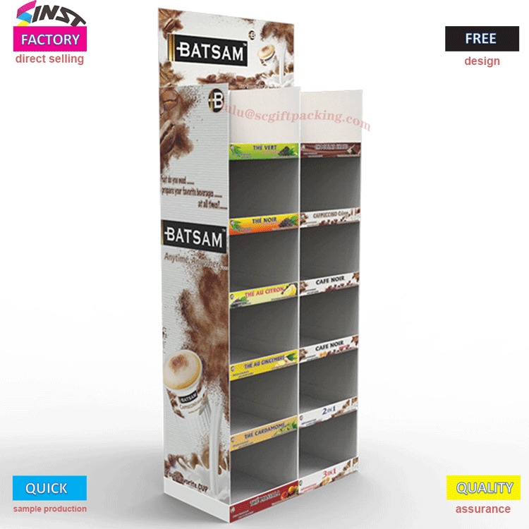 Coffee cardboard display rack