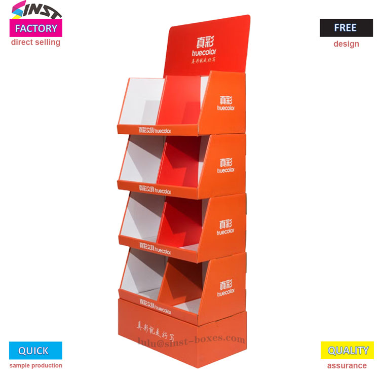 ペーパータオル段ボール箱ディスプレイラック