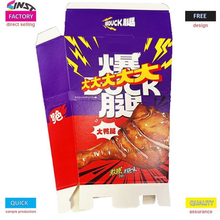 レインボーフードチキンレッグペーパーカードボックス