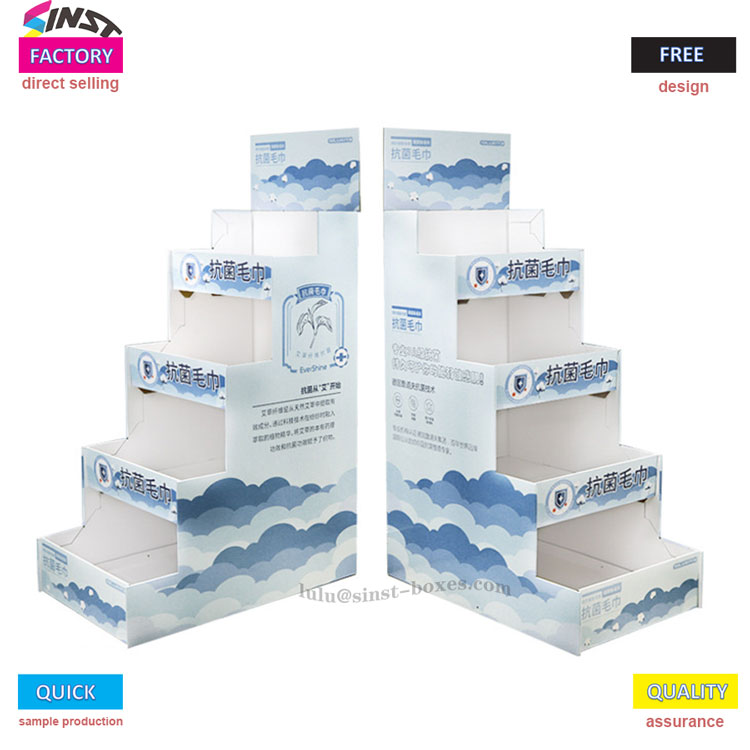 タオル段ボールディスプレイラック